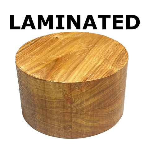 7"x4" KD Canarywood 2 PIECE LAMINATED Wood Bowl Turning Blank