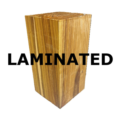 6"x6"x12" KD Canarywood 3 PIECE LAMINATED Wood Vessel Vase Urn Turning Blank