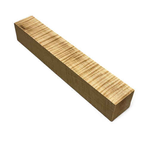 3"x3"x6" KD Curly Hard Maple Wood Spindle Turning Blank