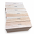 Original unfinished curly soft maple turning blanks on a white background