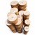 Original unfinished curly soft maple turning blanks on a white background