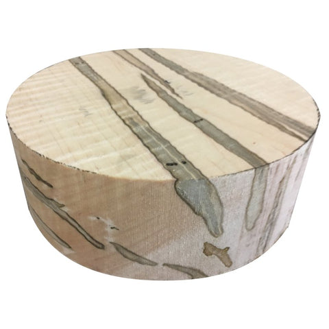 7"x2" KD Curly Ambrosia Maple Wood Platter Turning Blank