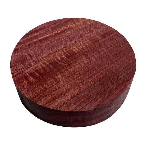 4"x2" KD Figured Purpleheart Wood Platter Turning Blank