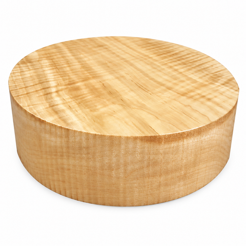 10"x2" KD Curly Soft Maple Wood Platter Turning Blank