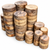 Curupau wood turning blank stacks showing natural grain