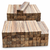 Curupau wood turning blank stacks showing natural grain