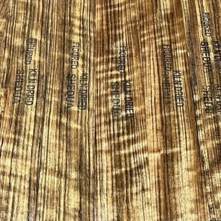 11"x2" KD Curly Shedua Wood Platter Turning Blank