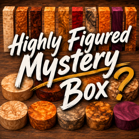 Highly Figured Mystery Box of Bowl & Spindle Blanks $350+ dollar value and free shipping! Burls and Figured Woods! Satisfaction Guranteed! Some burls may be green