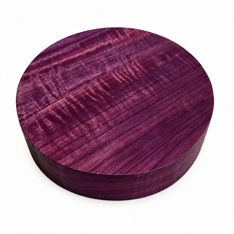 7"x2" KD Figured Purpleheart Wood Platter Turning Blank