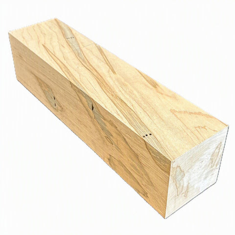 2"x2"x18" KD Ambrosia Maple (Heavy Figure) Wood Spindle Turning Blank