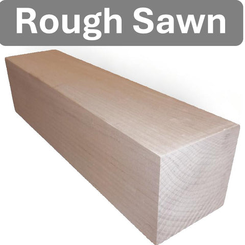 4"x4"x12" KD Hard Maple Wood Spindle Turning Blank (Rough Sawn)