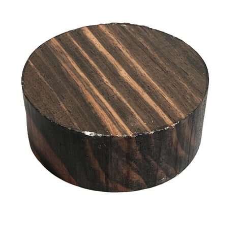 5"x2" Kiln Dried Macassar Ebony Wood Bowl Turning Blank