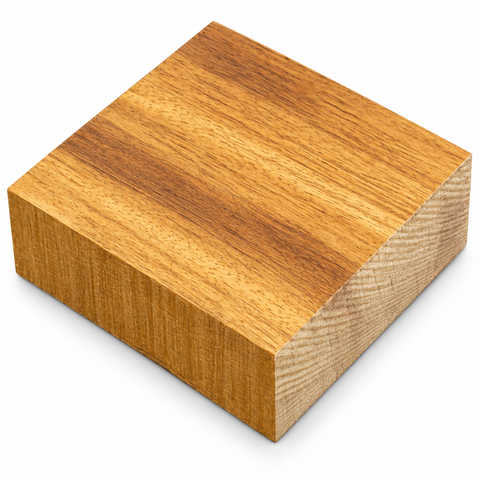 5"x5"x2" KD African Teak Square Wood Bowl Turning Blank