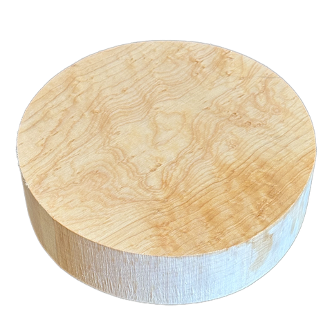 4"x2" KD Lightly Figured Hard Maple Wood Bowl Turning Blank