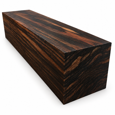 1"x1"x12" KD Macassar Ebony Wood Spindle Turning Blank