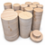 Red Oak round bowl turning blank stacks