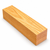 Red oak spindle turning blank with simulated clear satin finish illustrating natural color and grain