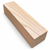 Single red oak spindle turning blank on a white background