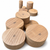 Ribbon Sapele round bowl blank stacks