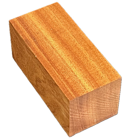 3"x3"x12" KD Ribbon Sapele Wood Spindle Turning Blank