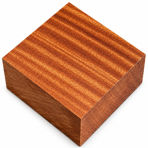 9"x9"x3" KD Ribbon Sapele Square Wood Bowl Turning Blank