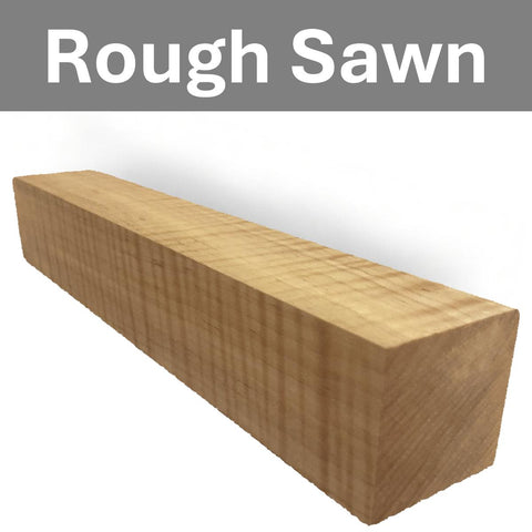2"x2"x6" KD Curly Soft Maple Wood Spindle Turning Blank (Rough Sawn)