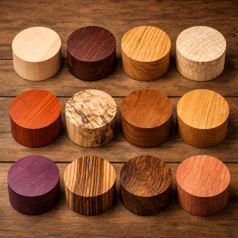 Variety Pack of 12) 6x2 KD Bowl Blanks 12 different exotic and domestic woods! $125+ value (May contain some square bowl blanks)
