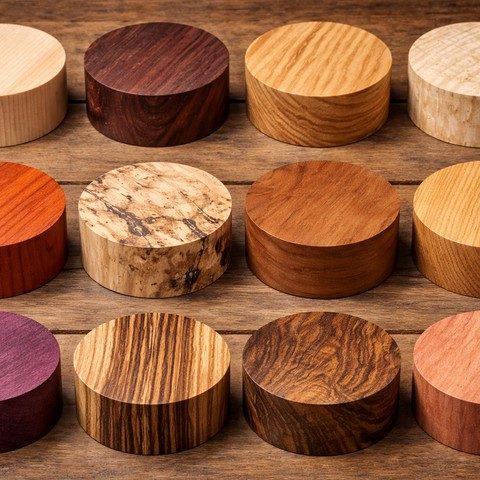 Variety Pack of 16) 5x2 KD Bowl Blanks 16 different exotic and domestic woods! $130+ value (May contain some square bowl blanks)
