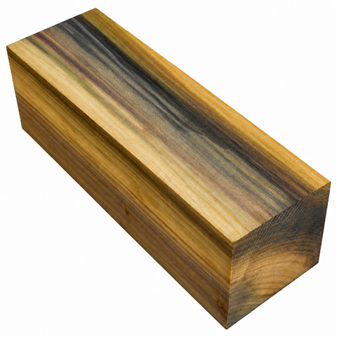4"x4"x4" KD Rainbow Poplar Wood Spindle Turning Blank