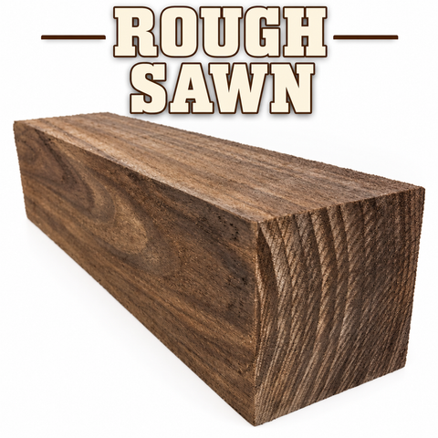 3"x3"x10" KD Black Walnut Wood Spindle Turning Blank (Rough Sawn)