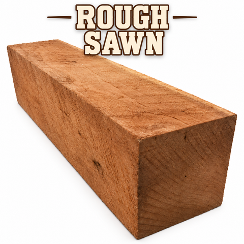 3"x3"x12" KD Cherry Wood Spindle Blank (Rough Sawn)
