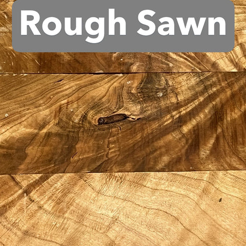 2"x2"x6" KD Curly Cherry Wood Spindle Turning Blank (Rough Sawn)