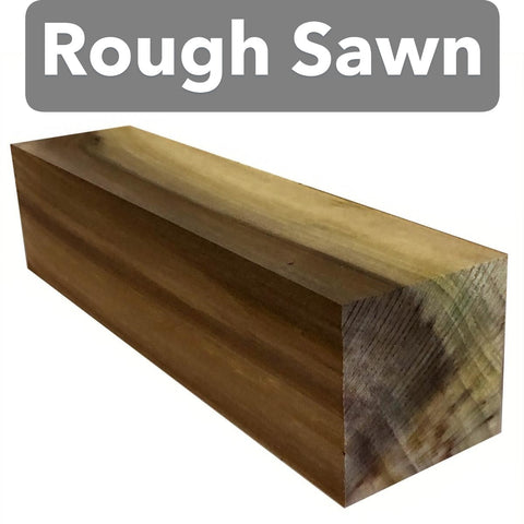 2"x2"x12" KD Rainbow Poplar Wood Spindle Turning Blank (Rough Sawn)