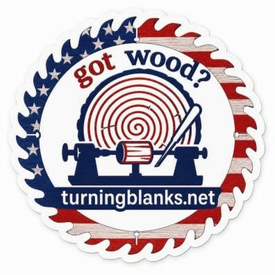 4" Red, White, and Blue Die Cut America Saw Blade Sticker got wood?