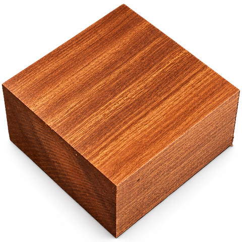 5"x5"x4" KD Sapele Square Wood Bowl Turning Blank
