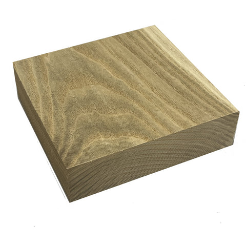 4"x4"x2" KD Sassafras Square Wood Platter Turning Blank