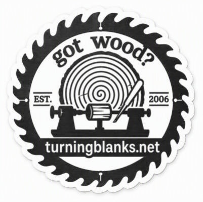4" Die Cut Saw Blade Sticker got wood?