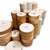 Original unfinished select maple turning blanks on a white background