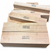 Original unfinished select maple turning blanks on a white background