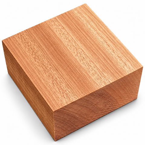 5"x5"x3" KD Sipo Mahogany Square Wood Bowl Turning Blank