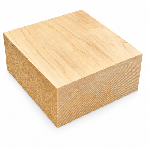 7"x7"x4" KD Soft Maple Square Wood Bowl Turning Blank