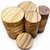 Teak round bowl turning blank stacks