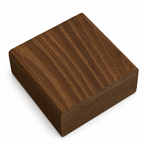 3.5"x3.5"x1.5" KD Torrefied Ash Square Wood Bowl Turning Blank