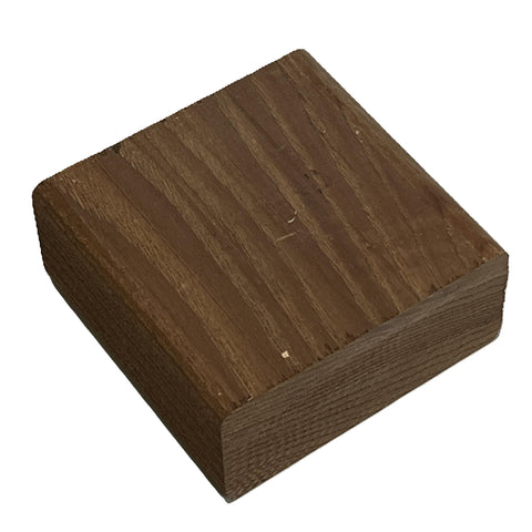 3.5"x3.5"x1.5" KD Torrefied Ash Square Wood Bowl Turning Blank