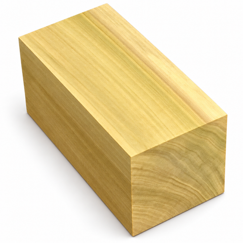 4"x4"x12" KD Tulip Poplar Wood Spindle Turning Blank