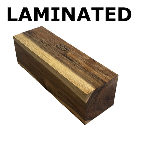 4"x4"x12" KD Tzalam 2 PIECE LAMINATED Wood Spindle Turning Blank