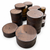 Original unfinished wenge turning blanks on a white background
