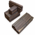 Original unfinished wenge turning blanks on a white background