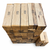 Original unfinished white limba turning blanks on a white background