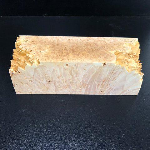 3"x3"x8" KD Maple Burl Wood Spindle Turning Blank (#0017)
